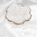 Polished white rice-shaped faux pearl beads for DIY jewelry and handicraft making - Rice Bead / 4x8mm 100 Pieces/Pack / White