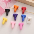 Colorful acrylic letter T and cylinder beads for DIY jewelry making and handmade projects - Letter T