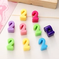 DIY colorful acrylic number 2 beads with large holes for making handmade jewelry - Number 2