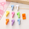 Colorful acrylic number 7 beads with pre-drilled holes for DIY bracelet jewelry making - Number 7