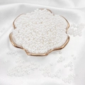 Polished white ABS imitation pearls with holes for DIY jewelry making and crafts - Round Shape / 4mm 300 Pcs / White
