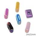 Rainbow iridescent acrylic loose beads 14x21mm for DIY jewelry making accessories - Letter I (Iridescent)