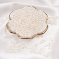 Loose beige ABS imitation pearls with smooth glossy finish for DIY jewelry crafts - Round Shape / 4mm 300 Pcs / Beige