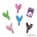 Iridescent acrylic Y-shaped letter beads for DIY jewelry making in multi-color finish - Letter Y (Iridescent)