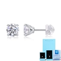 Klassieke zilveren oorknopjes met 4 pootjes, schitterende stenen en certificaatverpakking - 925 zilver / Lab Diamant Oorknopjes (1 Karaat) Met NGTC-Certificaat En Geschenkdoos