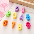 Colorful acrylic number beads with large holes for DIY handmade jewelry bracelets - Number 0-9 Random Color