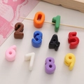Colorful acrylic number beads for DIY bracelet making including digits zero to nine - Number 0-9 Mixed