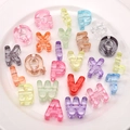Colorful transparent acrylic alphabet beads set for DIY jewelry making and crafting - Random Letters Transparent