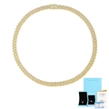 Iced out gold Cuban link necklace in S925 silver with moissanite stones and GRA report - Width 8MM-50CM / Full Gift Set (With GRA Certificate) / Gold