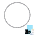Silver Cuban link necklace with Moissanite stones, GRA certificate and blue gift boxes - Width 8MM-50CM / Full Gift Set (With GRA Certificate) / Silver