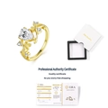 Gouden ring met peervormige moissanite, luxe verpakking en officieel GRA-certificaat - US Maat 5 / S925 Zilveren Moissaniet Ring met GRA Certificaat en Export Geschenkdoos