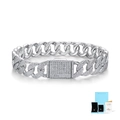 Luxurious S925 sterling silver moissanite cuban link bracelet with GRA report and box - Moissanite Cuban Bracelet + GRA Certificate + Gift Box / 10MM Width/18CM Length