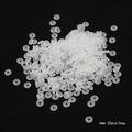 Joint torique en silicone blanc translucide 6mm pour bijoux DIY 25 pièces par sachet - Style 6mm