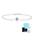 Bracciale a bolle in argento sterling S925 con moissanite, certificato GRA e confezione - 50 Punti / Bracciale a Bolle - Argento (Con Scatola Regalo e Certificato)
