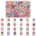 Kit de 24 compartiments de perles en argile polymère pour bracelets DIY et colliers - 1 Ensemble/Paquet / Ensemble de Perles en Pâte Polymère 24 Grilles (BDH312-01)