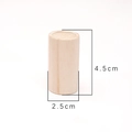 Cylindrical wooden essential oil diffuser base, 4.5cm height, natural wood grain finish - Lotus Wood 4.5x2.5cm