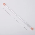 Thin stainless steel beading needle tool with orange cap clear storage tube container - 0.4mm (Single Needle)
