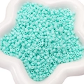 Perles cylindriques acryliques bleu ciel 4mm en plat étoile pour bijoux DIY - 10g/Paquet Environ 300pcs / Bleu sarcelle