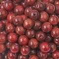 DIY round resin beads in deep red with golden swirl pattern for handmade jewelry - 10mm (10pcs/pack) / Red