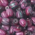Round resin spacer beads with purple and green nebula marble patterns for DIY jewelry - 12x14mm (5 Pieces/Pack) / Purple