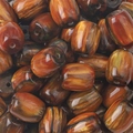 Polished resin beads with vintage tiger eye texture for DIY jewelry making - 12x14mm (5 Pieces/Pack) / Brown