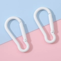Par de mosquetones de aleación blanco mate en forma de calabaza para accesorios de bricolaje - Blanco