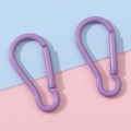 Lot de deux mousquetons violets en forme de gourde pour accessoires de sacs artisanaux - Violet