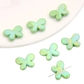 Iridescent light green butterfly acrylic beads for DIY jewelry and bracelet making - 17x12mm (1.5mm Hole) 10 Pcs/Pack / Green Butterfly
