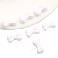 Iridescent white acrylic butterfly bow beads for DIY necklace and bracelet jewelry - Bow / 18x10mm (10 Pieces/Pack) / White