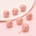 Pink irregular aurora acrylic beads 16mm for DIY jewelry making and bracelets - Size approx 16mm Hole approx 2mm / 5-Pack / Deep Pink