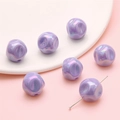 16mm purple iridescent irregular acrylic beads with textured finish for DIY jewelry - Size approx 16mm Hole approx 2mm / 5-Pack / Purple