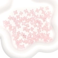 Pink translucent resin flower-shaped loose beads for DIY handmade jewelry crafting - Transparent Pink (7mm)