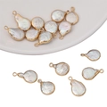 Irregular Baroque freshwater pearl pendant with gold plating for DIY jewelry - 1 Piece (Approx. 10x15-11x20mm)