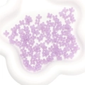 Light purple resin four-petal flower spacer beads for DIY jewelry making and bracelets - Purple (7mm)