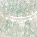 Light green 10mm crackle glass beads with icy texture for DIY jewelry making - 20Pcs/Pack / Green