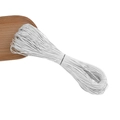 1mm white waxed cotton cord for DIY jewelry making neatly bundled with black tie - 1mm Diameter Approx 60m Per Pack / White