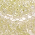 Pale yellow-green cracked glass beads for DIY jewelry making in clear glass bowl - 20Pcs/Pack / Grass Green