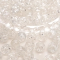 10mm clear crackle glass beads with internal ice texture for DIY jewelry making - 20Pcs/Pack / Blue