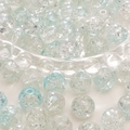 10mm ice-crack pattern glass beads in transparent light blue for DIY jewelry making - 20Pcs/Pack / Light Blue
