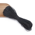 Black 1mm waxed cotton cord for DIY jewelry making and handmade weaving crafts - Diameter 1mm, Approx. 60m/Pack / Black