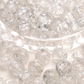 Transparent 10mm cracked glass beads for DIY jewelry with detailed internal texture - 20Pcs/Pack / Grey Blue
