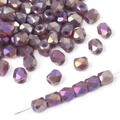 Gefacetteerde lila AB kristalglazen tonkralen voor DIY sieraden en armbanden - 5x6mm (20 Stuks/Verpakking) / Donkerpaars AB