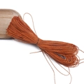 1mm orange-brown waxed cotton cord for DIY jewelry making and beaded bracelets - Diameter 1mm, Approx. 60m/Pack / Orange Red