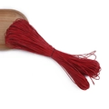 Roll of 1mm red waxed cotton cord for DIY jewelry making and handmade bracelet weaving - Diameter 1mm, Approx. 60m/Pack / Red