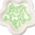 Cute light green acrylic bear charms with silver rings for DIY jewelry and crafts - 11x21mm / Grass Green