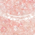 Pink crackle glass 10mm round beads for handmade DIY jewelry and necklace making - 20Pcs/Pack / Deep Pink