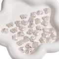 Iridescent butterfly-shaped ABS imitation pearls for DIY jewelry and crafts making - Butterfly Design / 13x10mm (2 Pieces/Pack) / Iridescent White