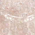 Pink and purple 10mm iridescent crackle glass beads for DIY bracelet and jewelry making - 20Pcs/Pack / Light Pink