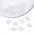 Frosted white irregular petal glass beads for DIY handmade jewelry and necklaces - 10 Pieces/Pack (12x15mm) / White