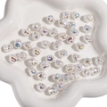 Irregular AB aurora phantom faux pearl beads for DIY jewelry and manual crafts - Irregular Style / 10mm (2 Pieces/Pack) / Iridescent White